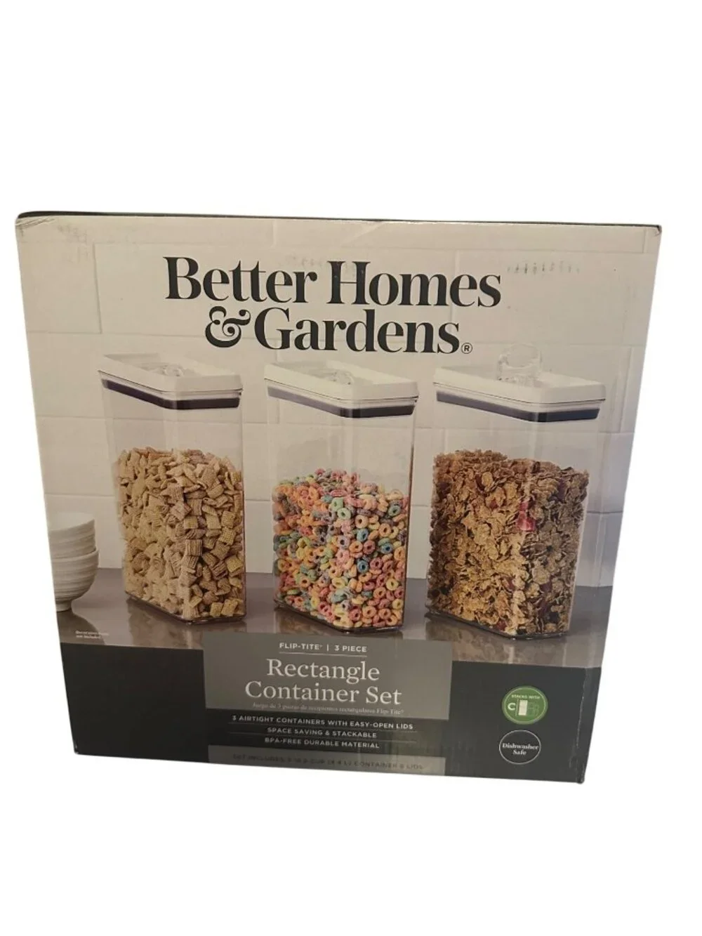 Better Home & Gardens Rectangle Container 3 piece Set New